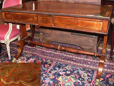 Lot 331 - Regency Brass Inlaid Rosewood Desk The...