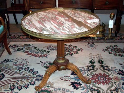 Lot 454 - Louis XVI Style Marble Top Mahogany Occasional...