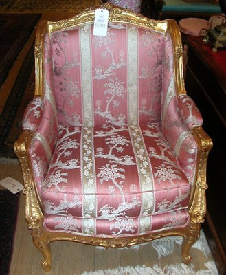 Lot 236 - Pair of Louis XV Style Upholstered Gilt-Wood...