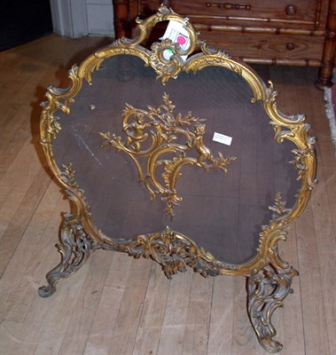Lot 366 - Louis XV Style Gilt-Bronze Fire Screen