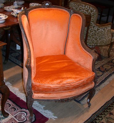 Lot 308 - Louis XV Style Upholstered Walnut Bergere