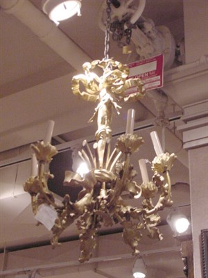 Lot 434 - Louis XV Style Gilt-Bronze Six-Light Chandelier
