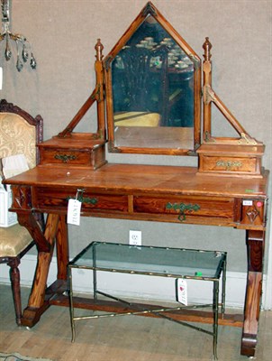 Lot 344 - Arts and Crafts Pine Dressing Table