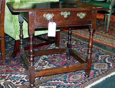 Lot 184 - Charles II Oak Side Table The rectangular...