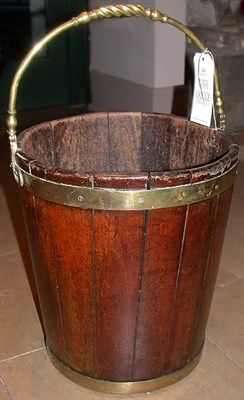 Lot 323 - George III Brass Mounted Mahogany Bucket Late...