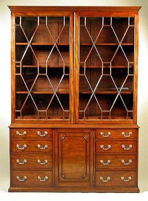 Lot 217 - George III Mahogany Bookcase Cabinet 18th...