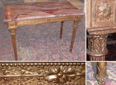 Lot 375 - Louis XVI Gilt-Wood Center Table The...