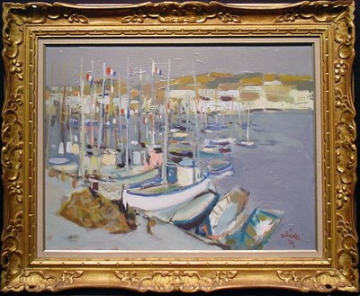 Lot 23 - Claude Aliotti French, 1925-1989 BOATS IN A...