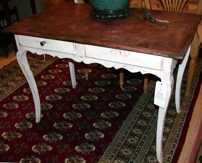 Lot 525 - Provincial Louis XV Painted Side Table