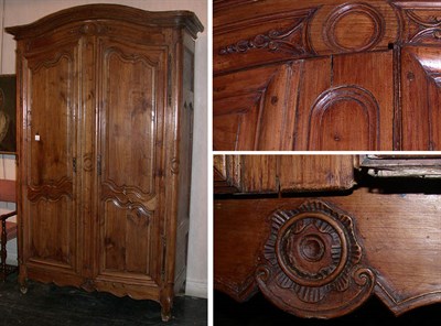 Lot 119 - Provincial Louis XV Walnut Armoire 18th...