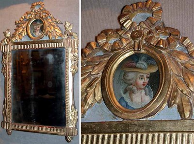 Lot 386 - Louis XVI Gilt-Wood Mirror Late 18th century...