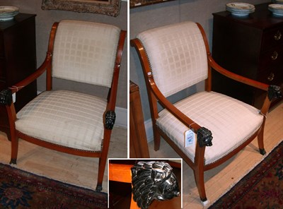 Lot 374 - Pair of Continental Neoclassical Fruitwood and...