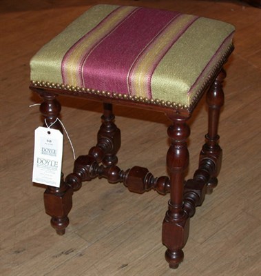 Lot 143 - Continental Baroque Style Walnut Stool The...