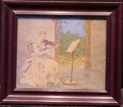 Lot 70 - Maurice Leloir French, 1853-1940 THE VIOLINIST...