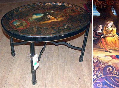 Lot 476 - Regency Style Painted Tray on Stand