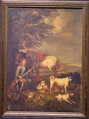 Lot 121 - After Jan Baptiste Weenix HUNTER IN A...