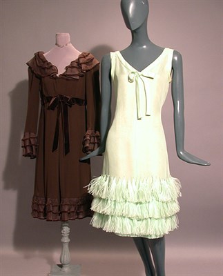 Lot 543 - Two Balmain Chiffon Cocktail Dresses French,...
