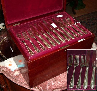 Lot 496 - Victorian Silver Gilt Flatware Service George...