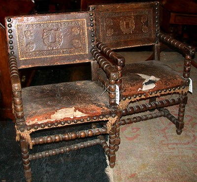 Lot 181 - Pair of Continental Baroque Style Walnut...