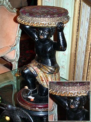 Lot 461 - Italian Polychrome and Gilt-Wood Blackamoor...