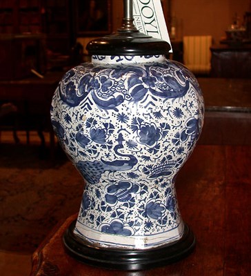 Lot 214 - Dutch Delft Blue and White Vase 18th Century...
