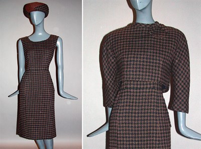 Lot 539 - Balmain Black and Brown Wool Plaid Three-Piece...