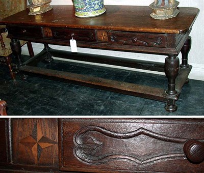 Lot 138 - Continental Baroque Walnut Library Table The...