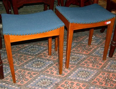 Lot 365 - Pair of Continental Fruitwood Stools