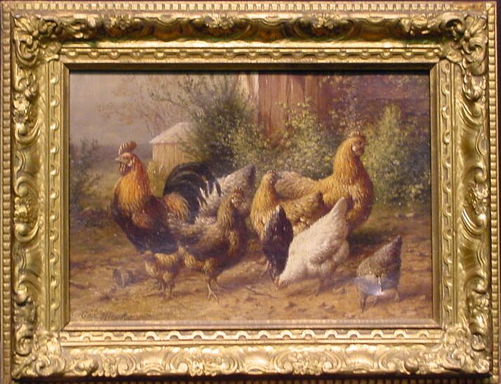 Lot 35 - George Riecke American, 1848-1930 BARNYARD...