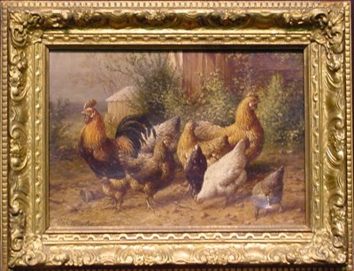 Lot 35 - George Riecke American, 1848-1930 BARNYARD...