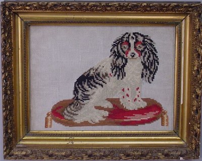Lot 12 - Framed Needlework Depicting a Spaniel