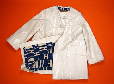 Lot 551 - Hermes White Vinyl Coat French, 1960s...