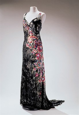 Lot 520 - Worth Floral Spray Sequined Gown French, 1930s...