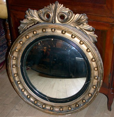 Lot 485A - Regency Style Gilt-Wood Convex Mirror