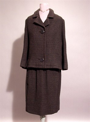 Lot 528 - Dior London Black and Brown Tweed Suit....