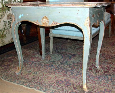 Lot 312 - Provincial Louis XV Parcel Gilt and Blue...