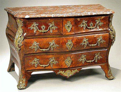 Lot 408 - Regence Gilt-Bronze Mounted Kingwood Commode...