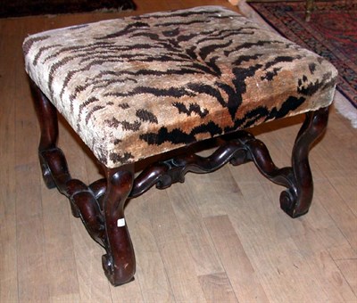 Lot 311 - Regence Walnut Stool The rectangular...