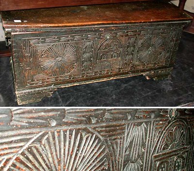 Lot 229 - Provincial Continental Baroque Walnut Cassone...