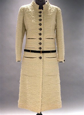Lot 598 - Chanel White Wool Boucle Ensemble French,...