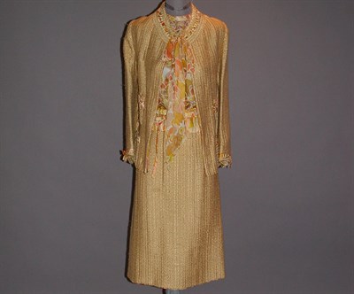 Lot 596 - Chanel Straw Yellow Ensemble French, 1960s...