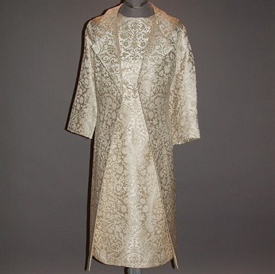 Lot 610 - Givenchy Ivory Silk Cocktail Ensemble French,...