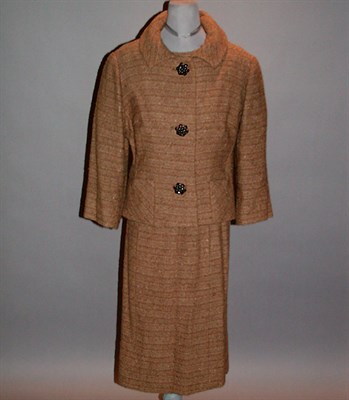 Lot 603 - Hattie Carnegie Copper Wool Suit American,...