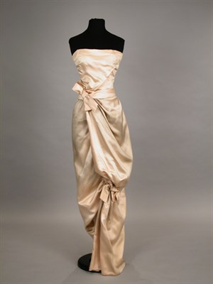 Lot 622 - Christian Dior Blush Pink Satin Evening Gown...