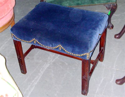 Lot 274 - George III Mahogany Stool 18th Century The...