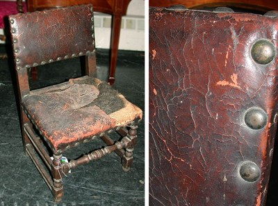 Lot 171 - William and Mary Style Oak Child's Chair The...