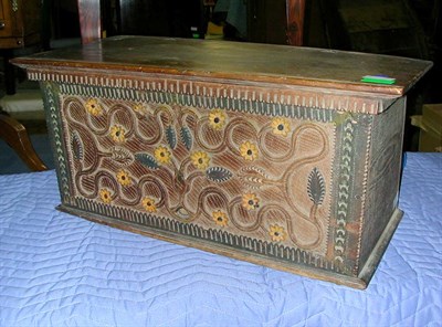Lot 297 - Carved and Polychromed Wood Box Probably...