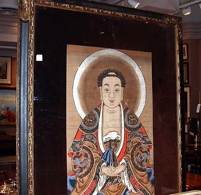 Lot 326 - Large Chinese Painting of Buddha 19th Century