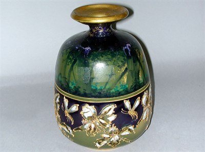 Lot 396 - Teplitz Art Pottery Vase Of squat form with...