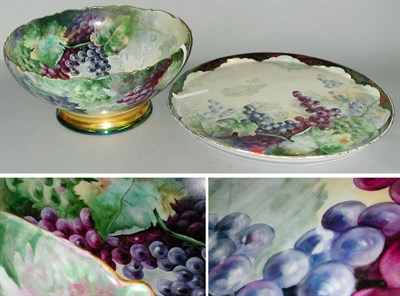Lot 508 - Limoges Porcelain Punch Bowl and Underplate